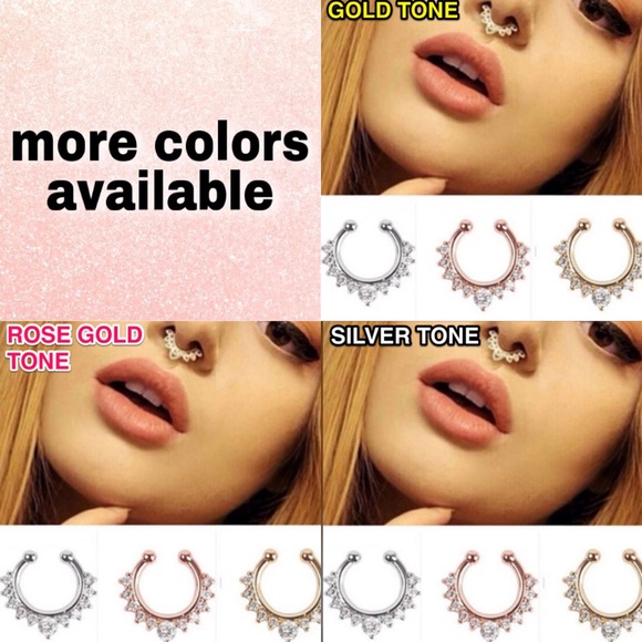 🔴5/$15⚠️𝗖𝗟𝗘𝗔𝗥𝗔𝗡𝗖𝗘⚠️ Gold Septum NEW - Picture 9 of 11